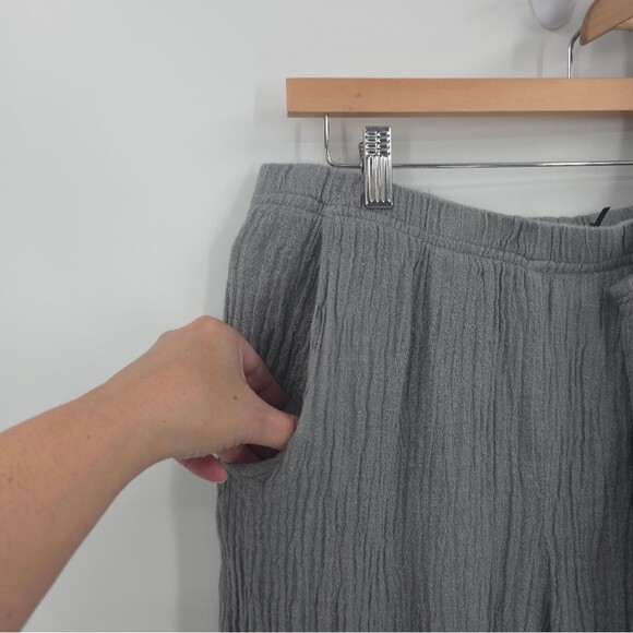 Stella Carakasi Womens 100% Hemp Chanvre 2-Piece Set Top Pnats Size S/M Crinkle - Picture 10 of 16